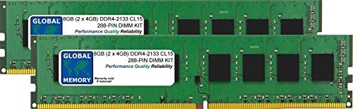 GLOBAL MEMORY 8GB (2 x 4GB) DDR4 2133MHz PC4-17000 288-PIN DIMM GEHEUGEN RAM KIT VOOR PC-DESKTOPS/MOEDERBORDEN