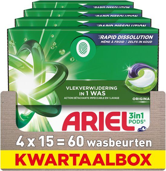 Ariel 3in1 Wasmiddel Pods Original - 60 wasbeurten