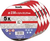 Kraftixx kwb 791995 Doorslijpschijf recht 230 mm 5 stuk(s) Metaal