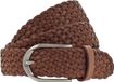 Vanzetti Leren riem Braided Women's Leather Belt W85 Mid Brown terracotta