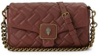 Kurt Geiger London Kurt Geiger Pimlico roodbruine leren schoudertas