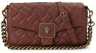 Kurt Geiger London Kurt Geiger Pimlico roodbruine leren schoudertas