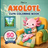 Cute Axolotl Coloring Book for Kids