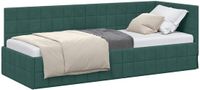 vidaXL Hoekbedframe, donkergroen, 80 cm x 200 cm, fluweel