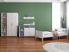 Born Lucky ® Chambre d'adolescent Noel Blanc 3 pièces avec Commode Jim Blanc et Lars Armoire Blanc