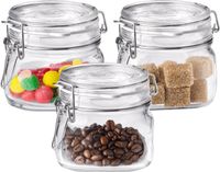 Bormioli Rocco Weck 6x Weckpotten/inmaakpotten met klepdeksel en beugelsluiting 500 ml