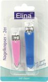 Elina - Luxe Nagelknipper set - Blauw en Roze