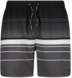 CMP Short de bain pour hommes, taille L, noir/gris/blanc, polyester