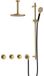 Hotbath Cobber - CB7067 - Inbouw Regendoucheset - Geborsteld Messing