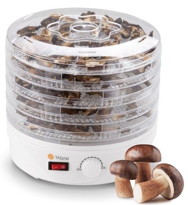 Tadar 250 W voedseldroger voor champignons met temperatuurregeling op 5 niveaus