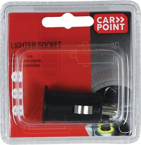 Carpoint Aanstekerdoos - USB - 12-24V - 2,1A - Zwart