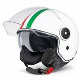 VINZ Helmets Neiva Jethelm met Zonnevizier - Italiaans - Scooterhelm & Motorhelm Retro - Wit - M