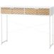 Console Blanche Moderne Pour Entrée Et Salon Avec 2 Tiroirs En Métal 100 X 30 X 75 Cm
