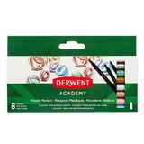 Derwent Academy 98212 metallic marker, glinsterende kleuren, 8 stuks