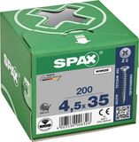 Spax Spaanplaatschroef Verzinkt PK 4.5 x 35 (200)