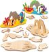 Baker Ross 3D zeedieren tafereel van hout (4 Stuk) Creatieve Knutselset Voor Kinderen