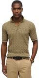 Superdry Poloshirt Knitted Texture S S Polo M1110441a Artichoke Green Mannen Maat - XXL