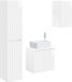 vidaXL Badkamermeubelset 3 st Hoogglans Wit 33 x 34,5 x 160 cm