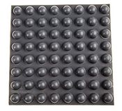 RS PRO Zelfklevende voeten, lijm, halfbolvormig, 7,9 mm, grijs, ø 15,7 mm, PUR, 65,6 °C max, verpakking van 64 stuks
