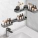 Bol Étagère de douche - sans perçage - 2 pièces - organisateur de salle de bain avec étagère - Gris