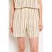 LOLALIZA high waist gestreepte casual short ecru