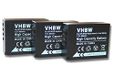 VHBW 3 x accu compatibel met Fuji/Fujifilm X-T100, X-T30, X-A7, X-Pro3, X-T200, X-A1, X-E2S camera Digicam DSLR (800mAh, 7,2V, Li-Ion)