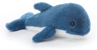 Merkloos Pluche Walvis Wayne - Blauw - 20 cm