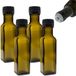 mikken 4 x 100 ml oliefles met schenktuit, groen/bruin, oliedispenser met etiketten