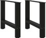 Pieds de table basse 2 pcs 60x(42-43) cm acier noir