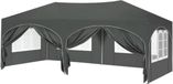 Partytent XL 3x6 meter – Pavillon pliable / Jardin – Noir – 6 parois amovibles – Hauteur réglable, étanche, résistant aux intempéries, cadre en acier thermolaqué, tissu Oxford 210D