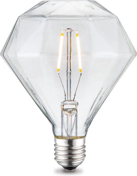 Home Sweet Home Edison Vintage E27 LED filament lichtbron Diamond - Helder - D95 Deco - Retro LED lamp - Dimbaar - 4W 350lm