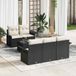 Maison Exclusive - Set de 6 coussins avec housse, noir, en polyrotin tressé