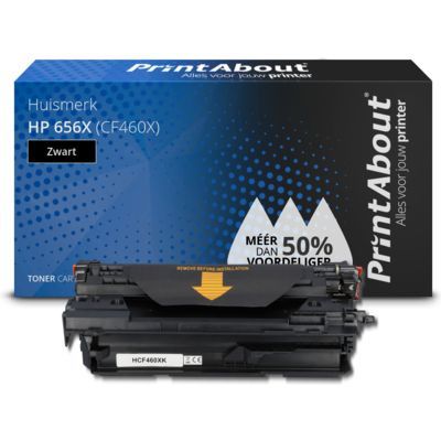 PrintAbout Huismerk HP 656X (CF460X) Zwart Toner - Hoge capaciteit