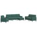 Maison Exclusive ensemble de canapé 4 pièces avec coussins et appuis-nuque, velours vert foncé