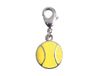 INNSPIRO NICE CHARMS Hanger van metaal, tennisbal, geel, met karabijnhaak, diameter 12 mm, 25 stuks, 15x18mm.