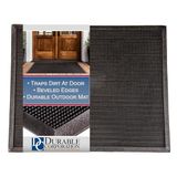Durable Deurmat, duurzaam, rubber, vingertop, voor buiten, 61 x 81 cm, zwart