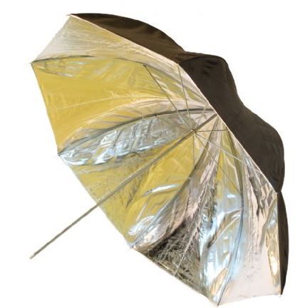 Falcon Eyes UR-48SB1 Flitsparaplu zilver/zwart 122cm
