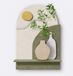 Décoration murale 3D faite à la main en grès avec plantes artificielles, 17,7 x 23,6 pouces