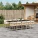 Prolenta Maison Exclusive Tuinset voor buiten, 11-delig, met kussens, beige, van polyrotan