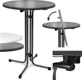 Beautissu Bellini – Inklapbaar Statafel Rond Ø 70 cm Zwart