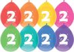Haza-Witbaard 16x Ballonnen 2 jaar - Verjaardag - Kinderfeestje - Leeftijd versiering