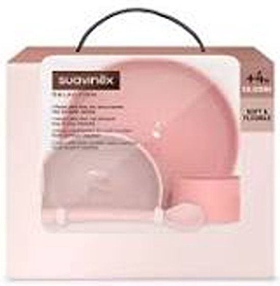 SUAVINEX Siliconen servies met zachte kleuren roze - 1 stuk