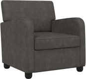 vidaXL Fauteuil Antiek zwart Kunstleer