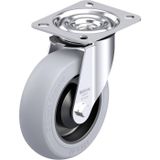 Blickle LE-POES 125KA-SG Plaatstalen zwenkwiel Wieldiameter: 125 mm Draagvermogen (max.): 150 kg 1 stuk(s)