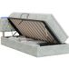 Maison Exclusive - Lit à sommier LED avec matelas gris clair 100 x 200 cm, velours