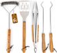 Sans marque Accessoires de barbecue, acier inoxydable, ustensiles de barbecue de haute qualité, avec étui de rangement portable, ensemble d'outils de barbecue parfait pour hommes, avec thermomètre à viande, cadeau