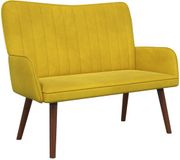 vidaXL 2-Zits Sofa Geel 115 x 61 x 87 cm fluweel