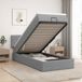 vidaXL Ottoman bed met matras Lichtgrijs 80 x 200 cm Stof
