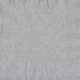 Duni 20x Zilveren servetten 33 x 33 cm