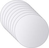 vidaXL - 16 stuks - Spiegeltegels - Rond - Glas - Zilver